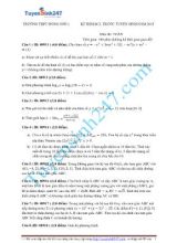 Đề thi khảo sát chất lượng trước tuyển sinh môn Toán năm 2015 - Trường THPT Đông Sơn 1 (Có đáp án)